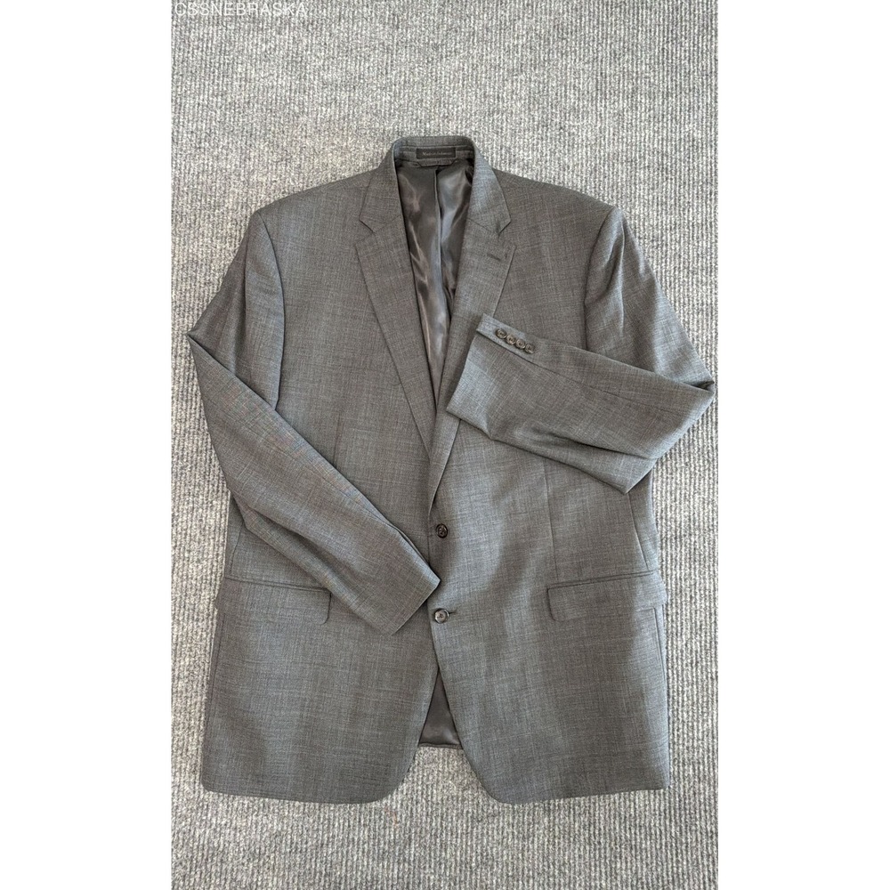Lauren Ralph Lauren Men's Gray 100% Wool Two Button Suit Jacket Blazer Sz 48L